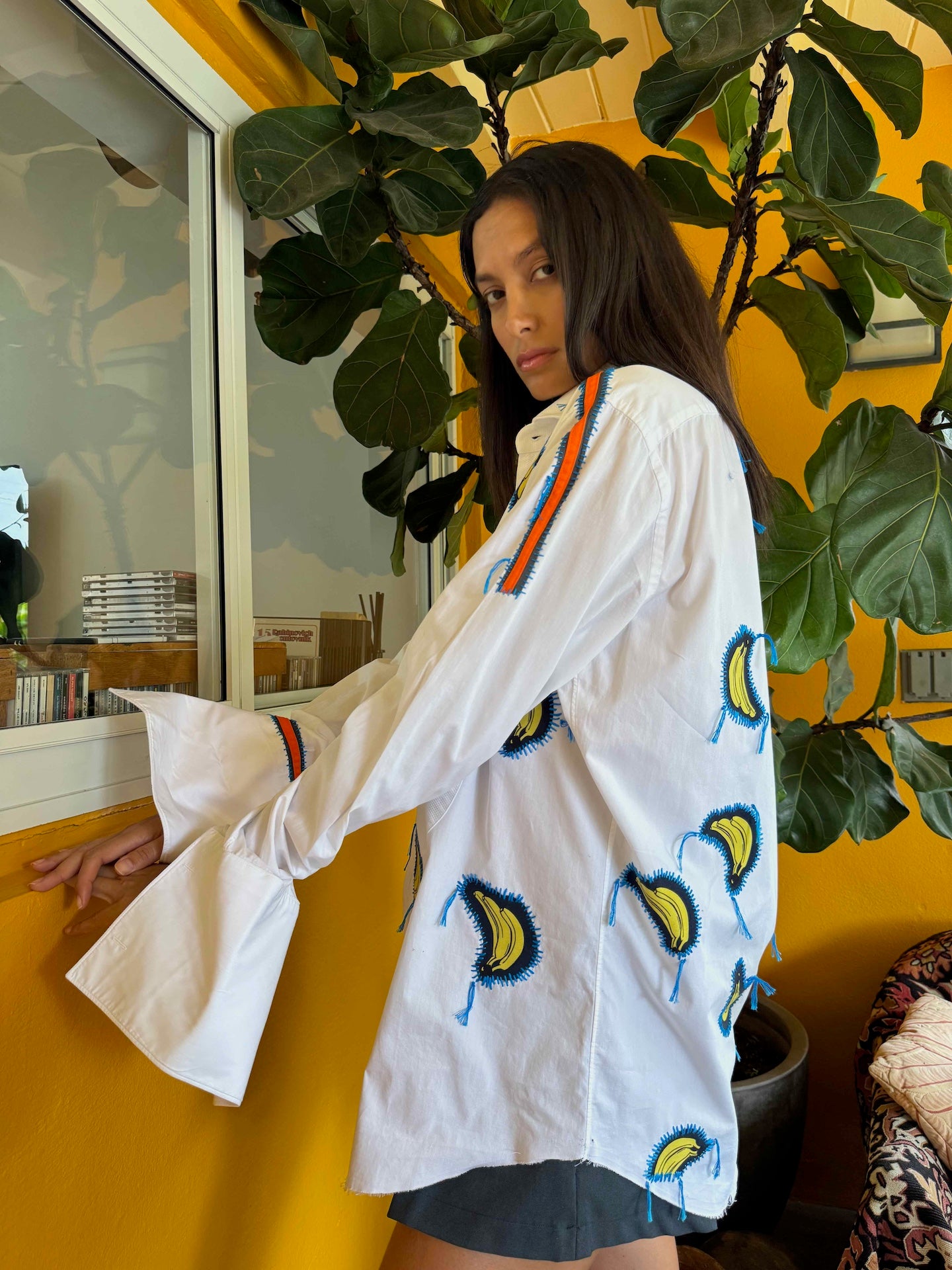 tuxedo-shirt-white-gontovnik-repurposed-recycled-upcycled-reclaimed-handmade-one of a kind piece-vintage-hand embroidery-unisex