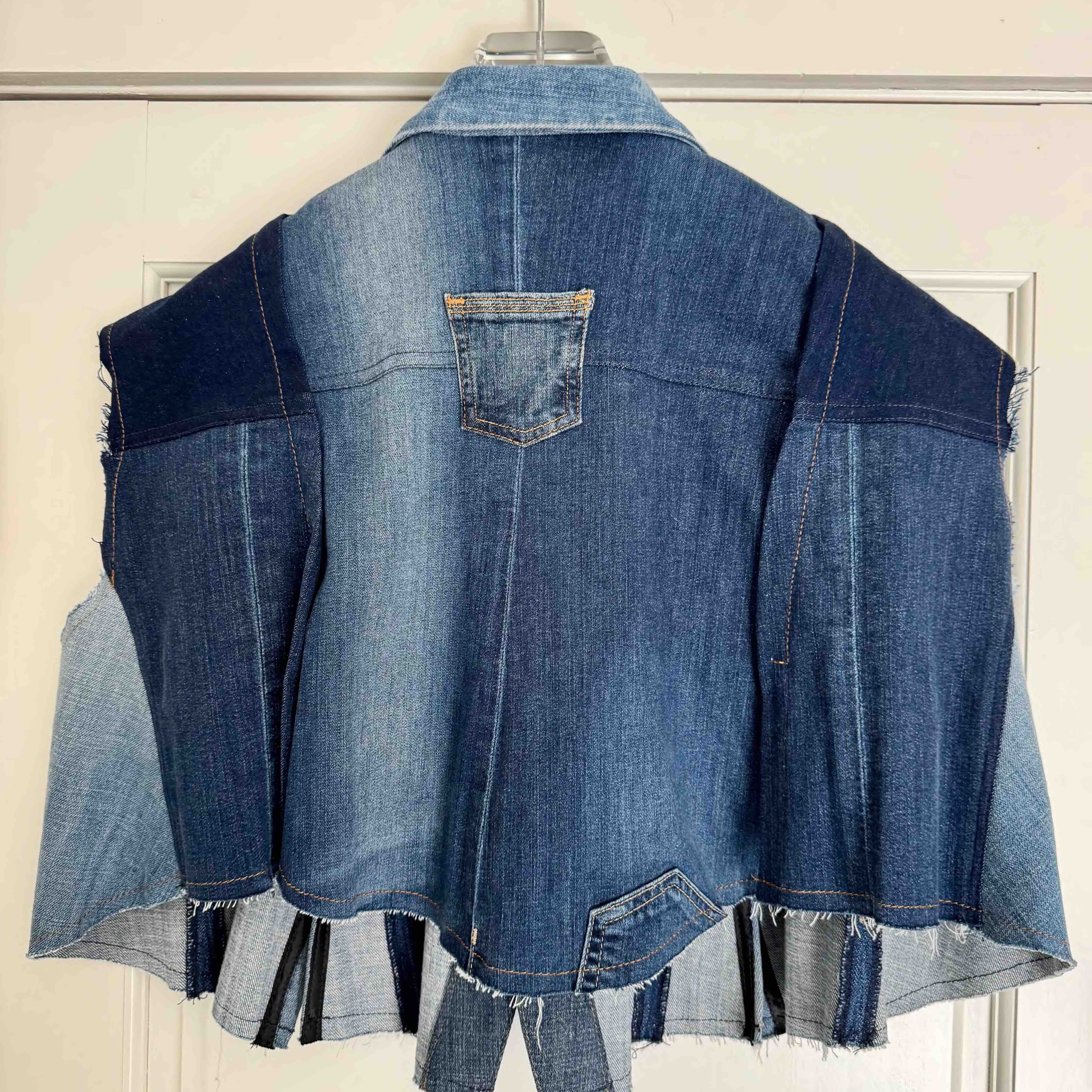 Upcycled-Reclaimed-Vintage-Denim-One of a Kind-Patchwork-Repurposed-jacket
