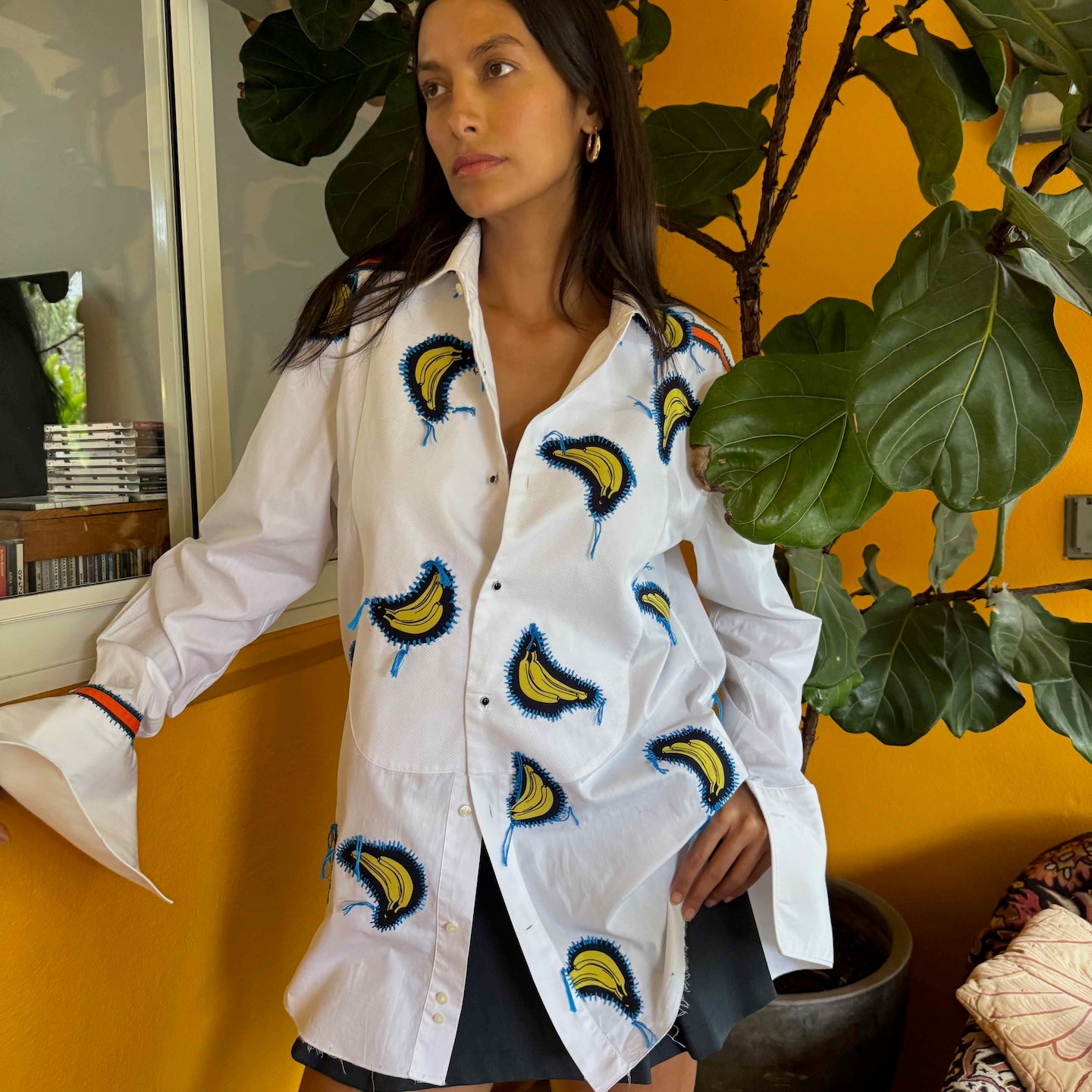 tuxedo-shirt-white-gontovnik-repurposed-recycled-upcycled-reclaimed-handmade-one of a kind piece-vintage-hand embroidery-unisex