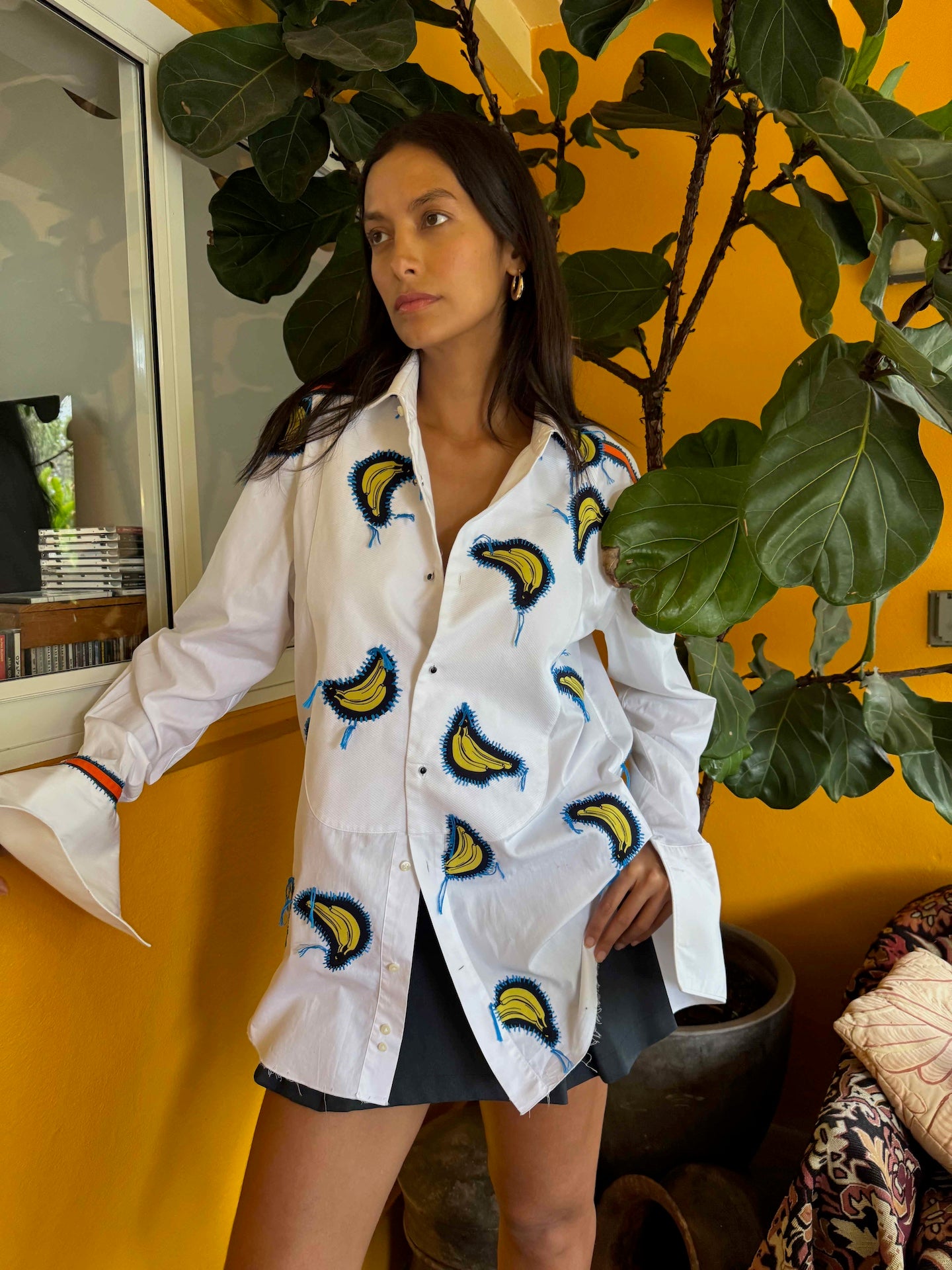 tuxedo-shirt-white-gontovnik-repurposed-recycled-upcycled-reclaimed-handmade-one of a kind piece-vintage-hand embroidery-unisex