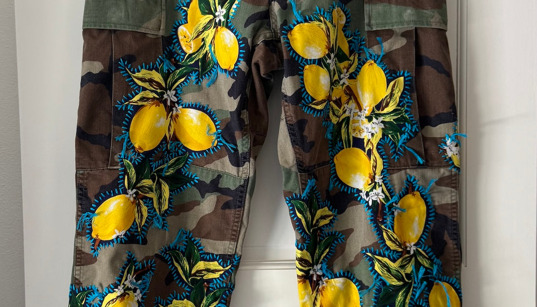 jeans_camo_gontovnik_repurposed_recycle_upcycle-reclaimed_hand-made_one-of-a-kind_vintage_hand-embroidery_lemon_1