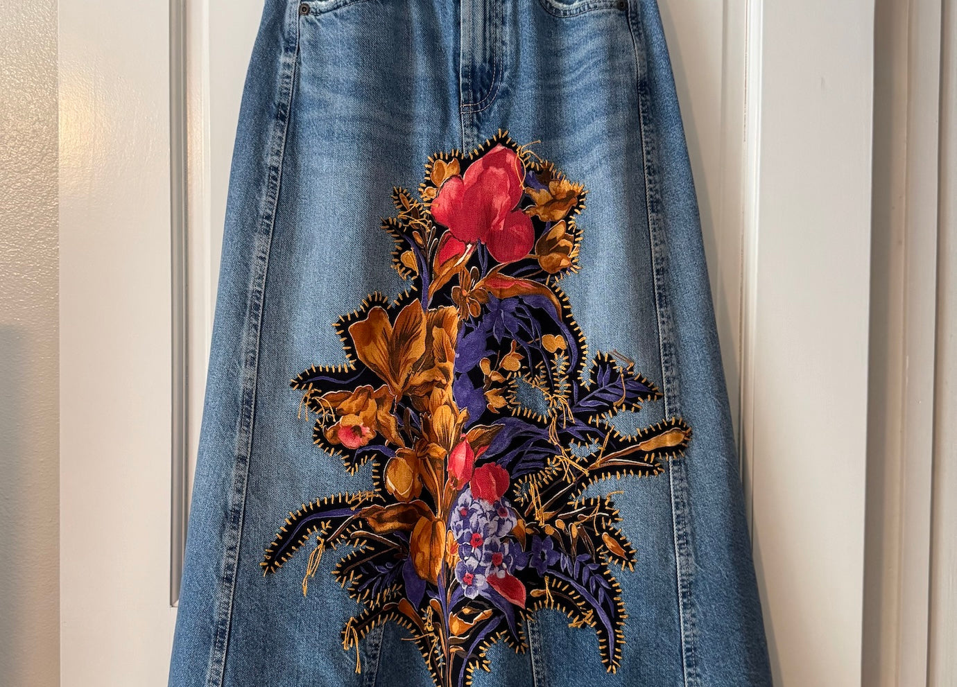 skirt_denim_gontovnik_repurposed_recycle_upcycle-reclaimed_hand-made_one-of-a-kind_vintage_hand-embroidery_flowers_1