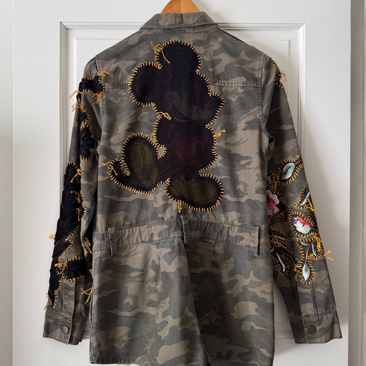 romper_camo_gontovnik_repurposed_recycle_upcycle-reclaimed_hand-made_one-of-a-kind_vintage_hand-embroidery_flowers_mickey