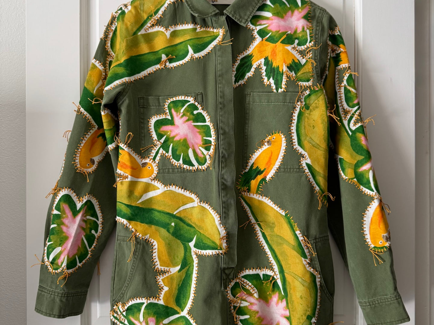 romper_green_gontovnik_repurposed_recycle_upcycle-reclaimed_hand-made_one-of-a-kind_vintage_hand-embroidery_leaves_birds_1