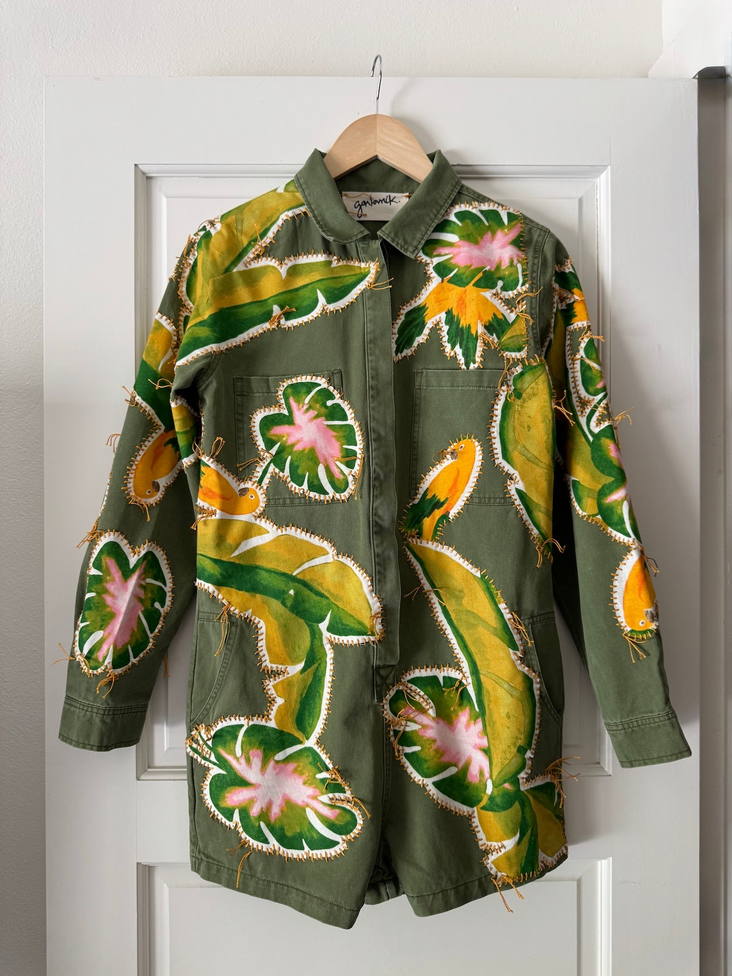 romper_green_gontovnik_repurposed_recycle_upcycle-reclaimed_hand-made_one-of-a-kind_vintage_hand-embroidery_leaves_birds_1