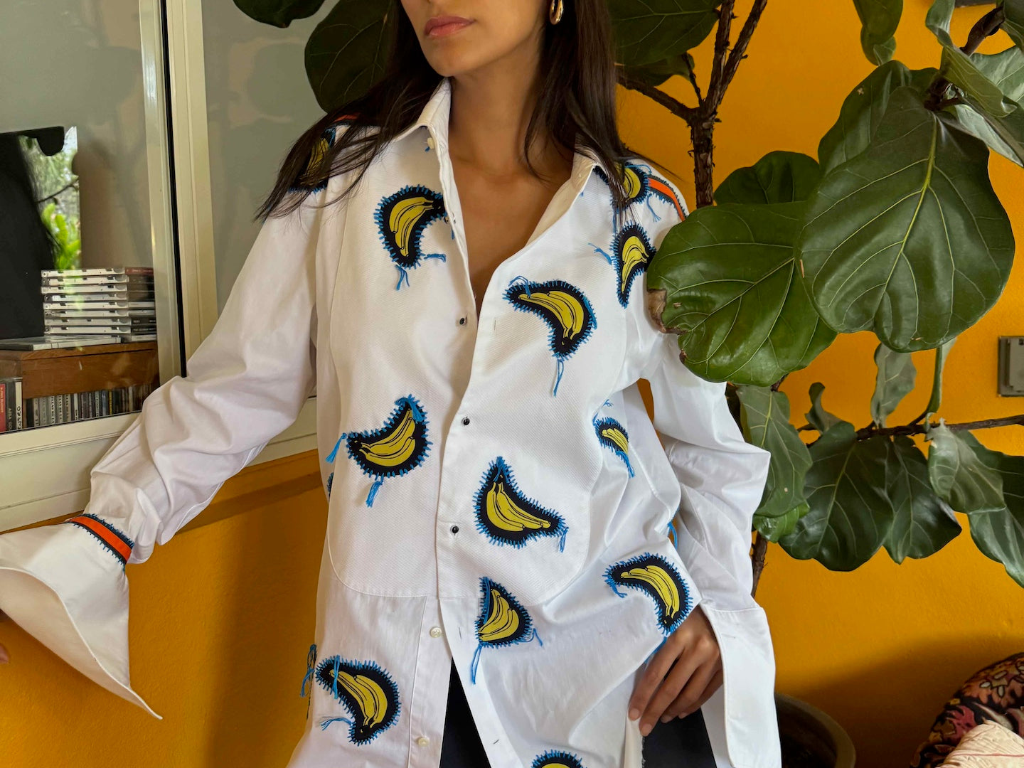 tuxedo-shirt-white-gontovnik-repurposed-recycled-upcycled-reclaimed-handmade-one of a kind piece-vintage-hand embroidery-unisex