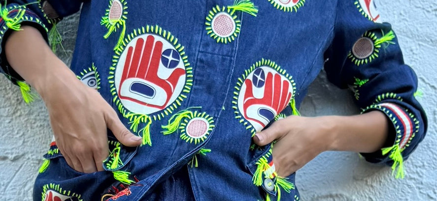 vintage-denim-jacket-gontovnik-repurposed-recycled-upcycled-reclaimed-hand made-one of a kind piece-embroidered