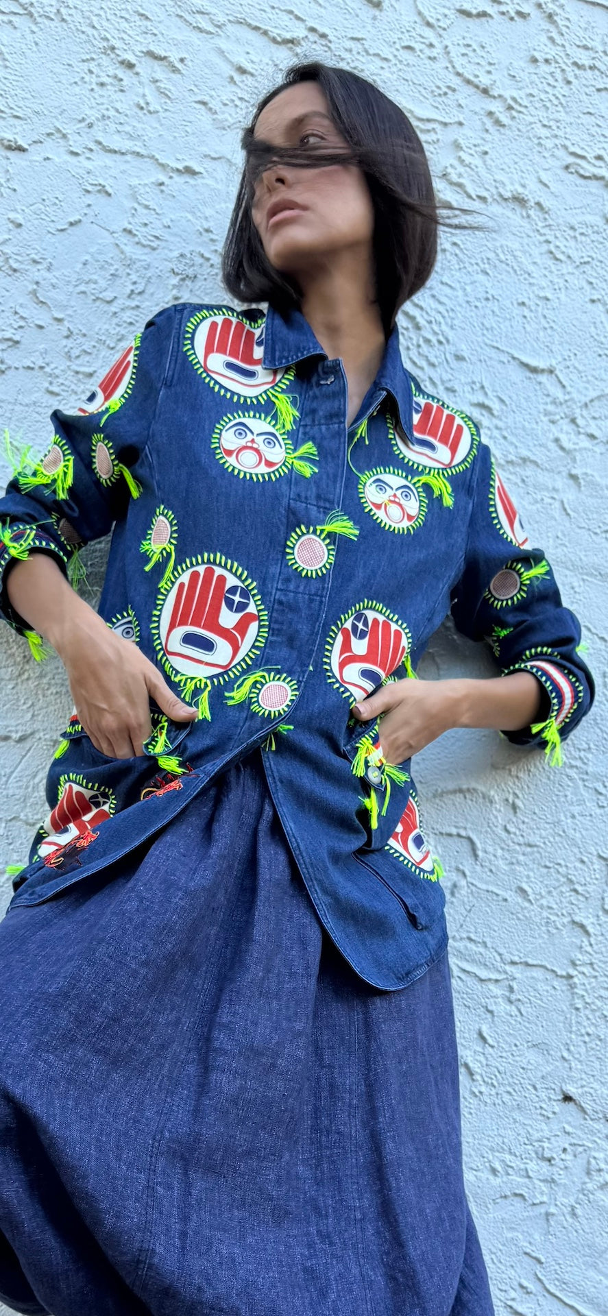vintage-denim-jacket-gontovnik-repurposed-recycled-upcycled-reclaimed-hand made-one of a kind piece-embroidered