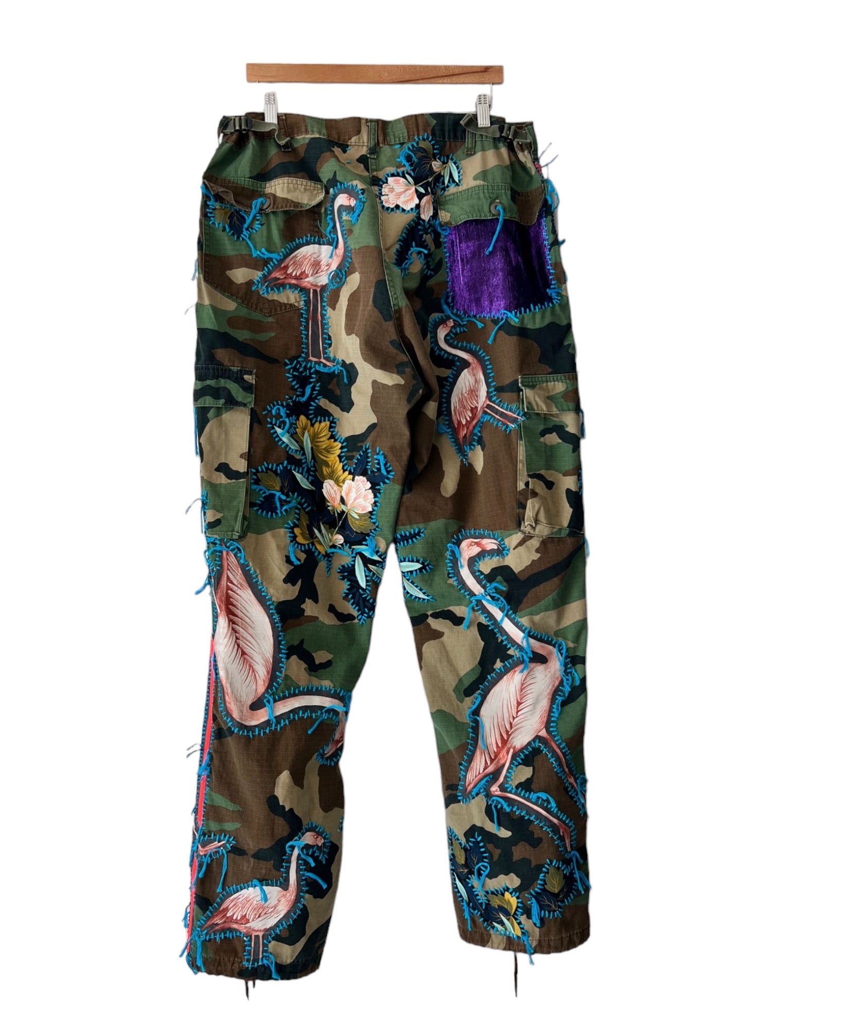 Flamingo Garden Unisex Camo Pants
