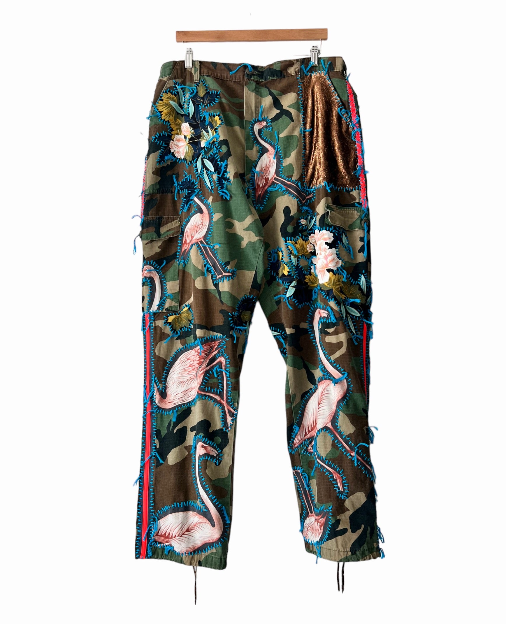 Flamingo Garden Unisex Camo Pants