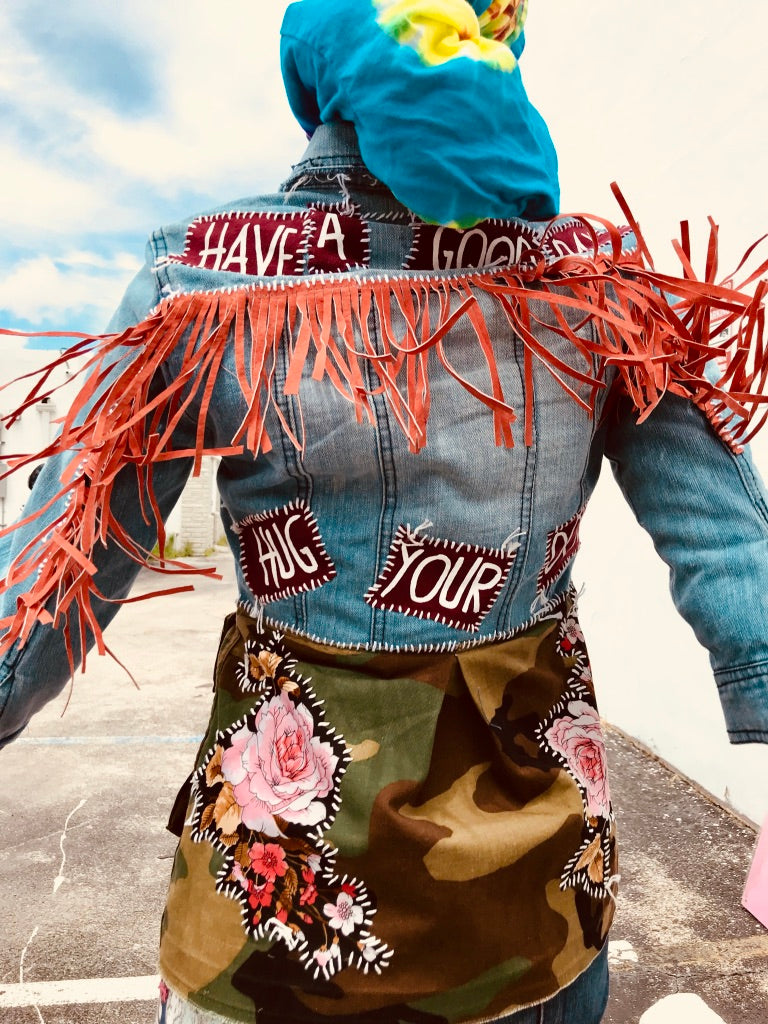 Hug Your Dog Fringe Jacket