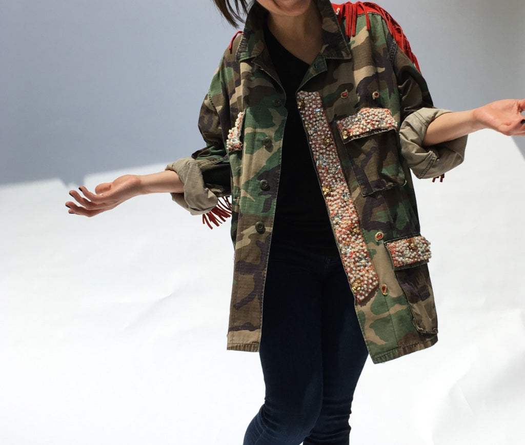 "I Rock" Boyfriend Camouflage Jacket