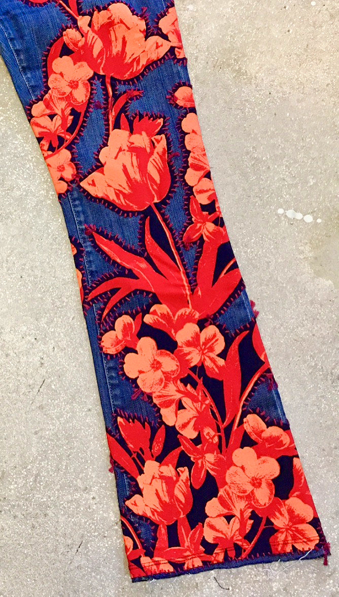 Orange Garden Jeans