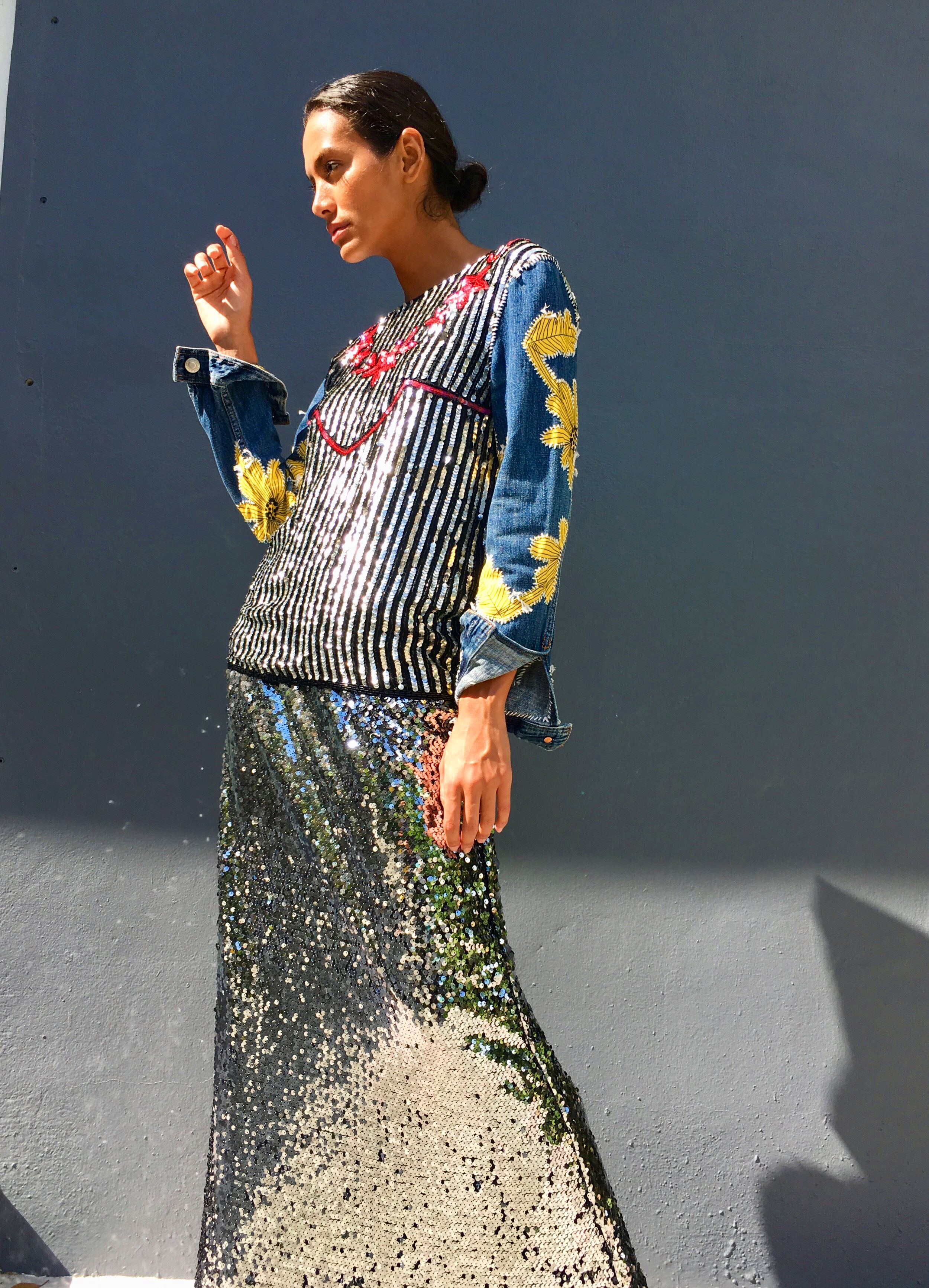 Sunny Embroidered Sequin Top