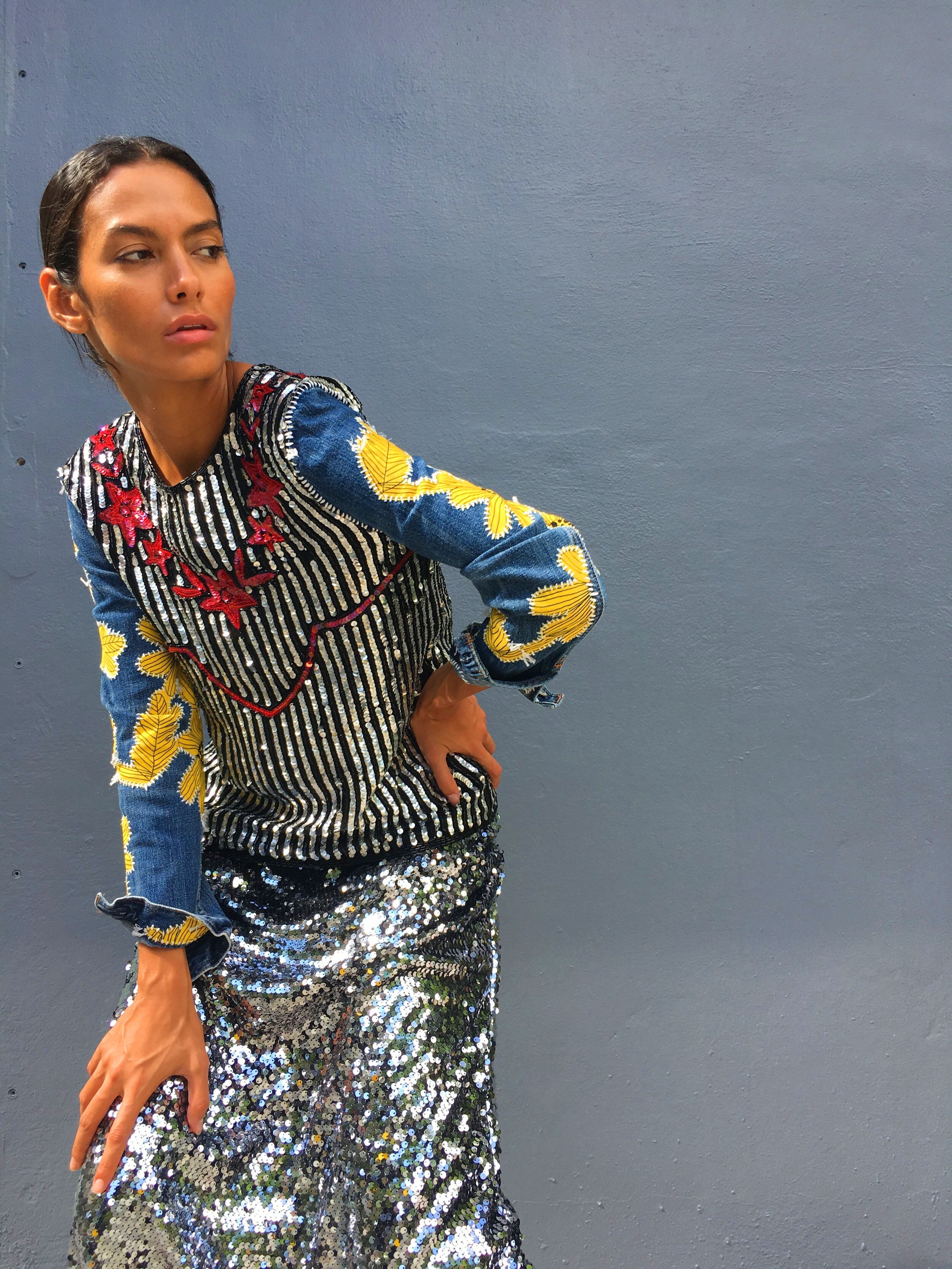 Sunny Embroidered Sequin Top