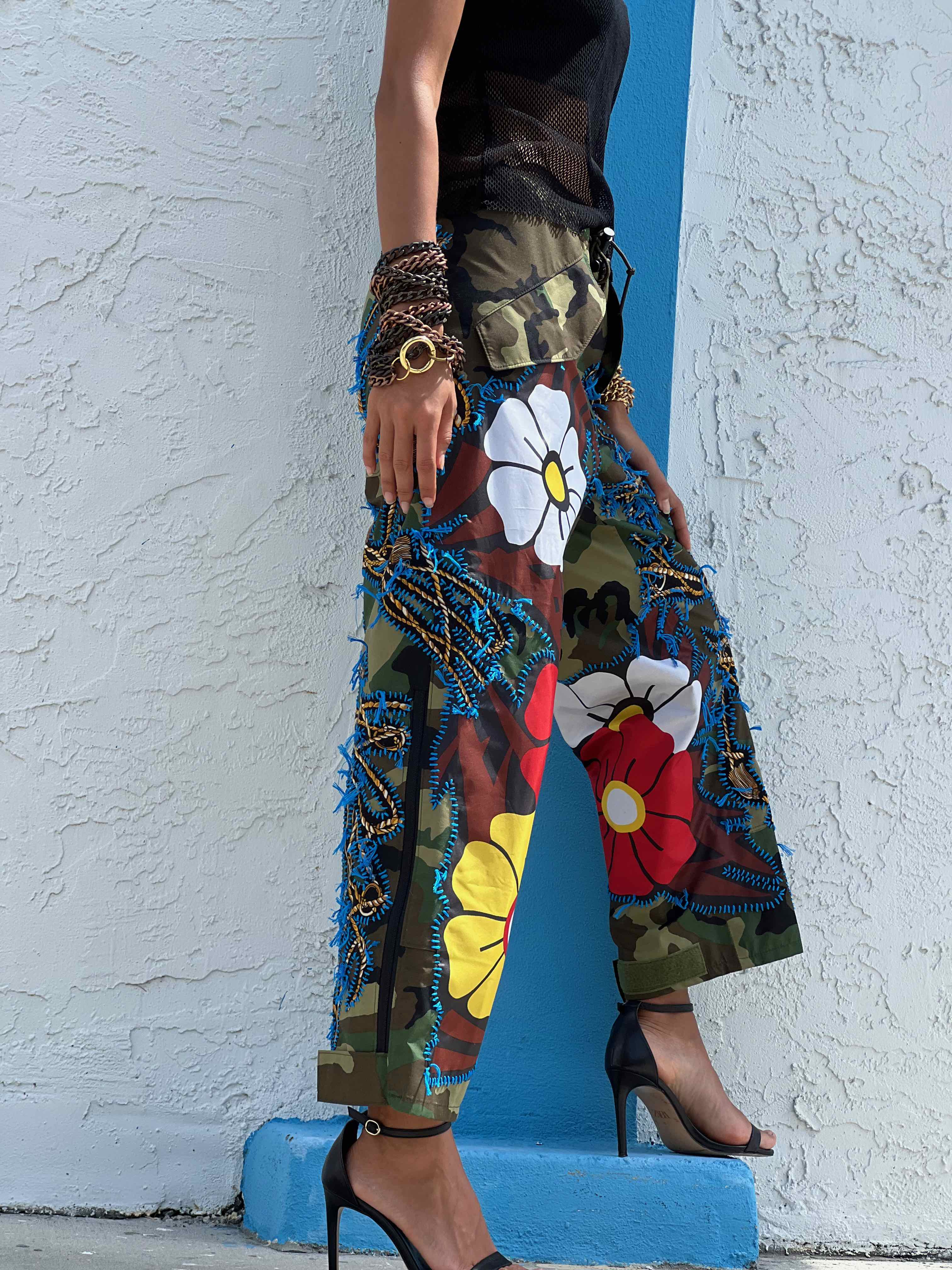 Vintage Scarf Camo Pant
