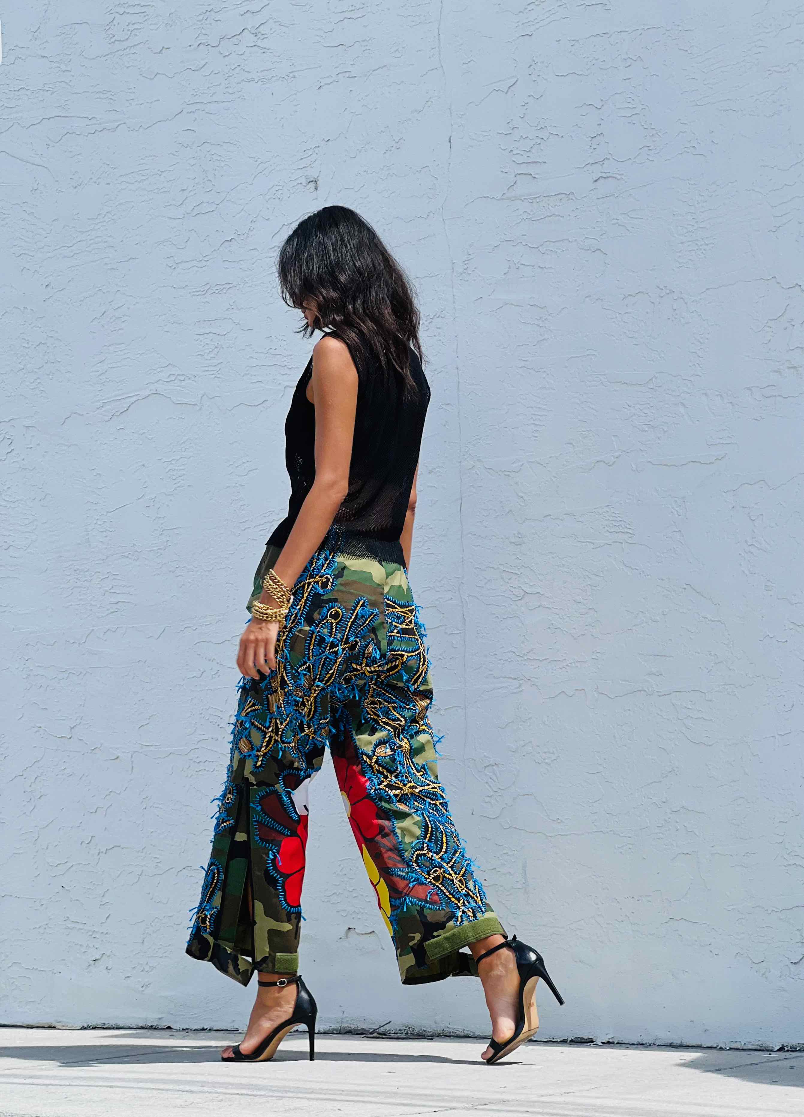 Vintage Scarf Camo Pant