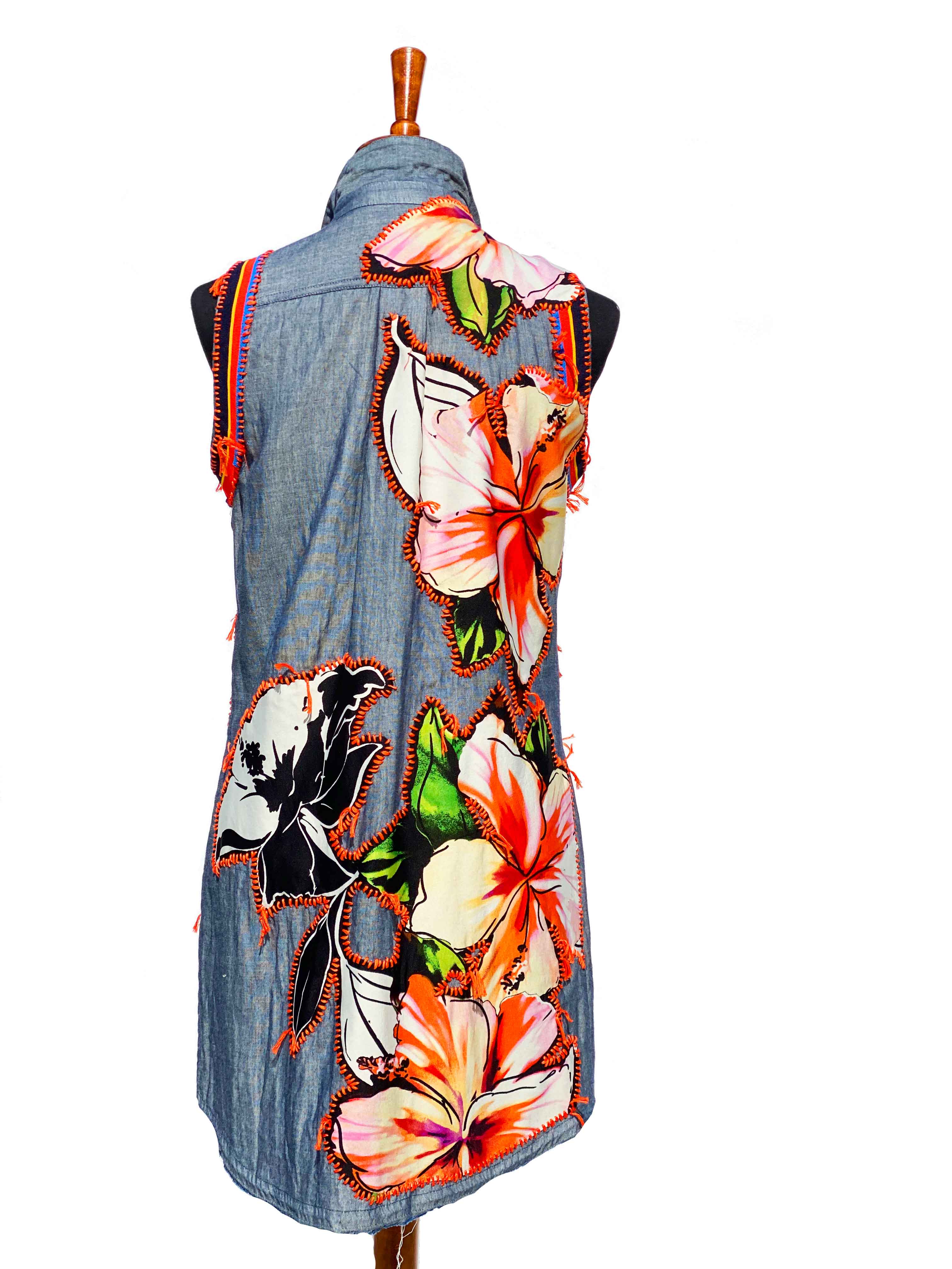 Fraying Sleeveless Dress